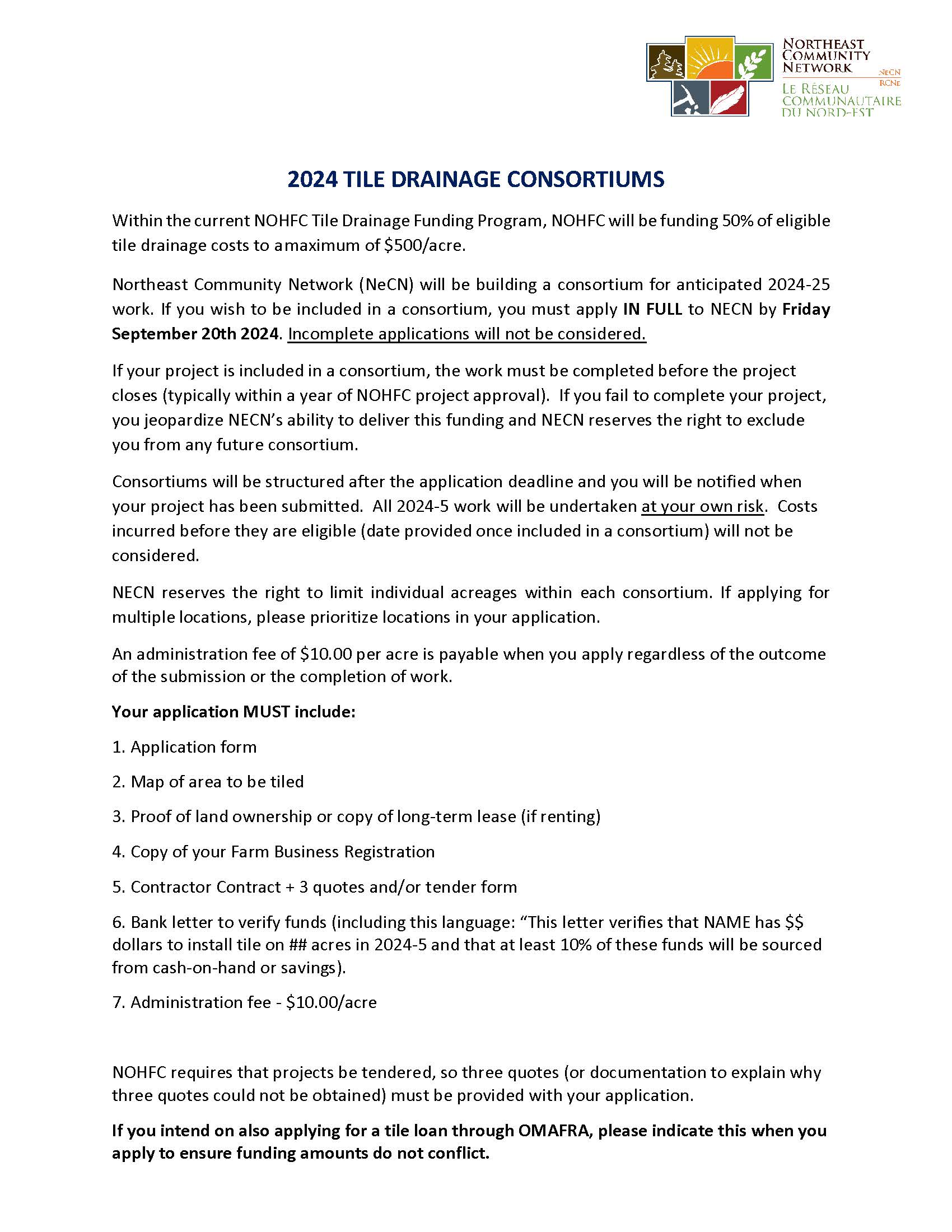 Image of 2024 NeCN Tile Drainage Application